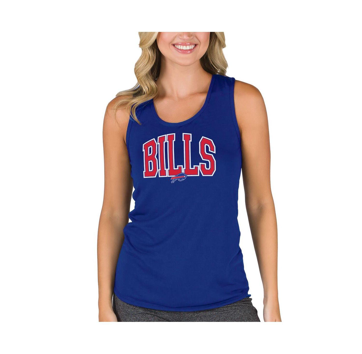 Women's Royal Buffalo Bills Marathon Racer Back Tank Top