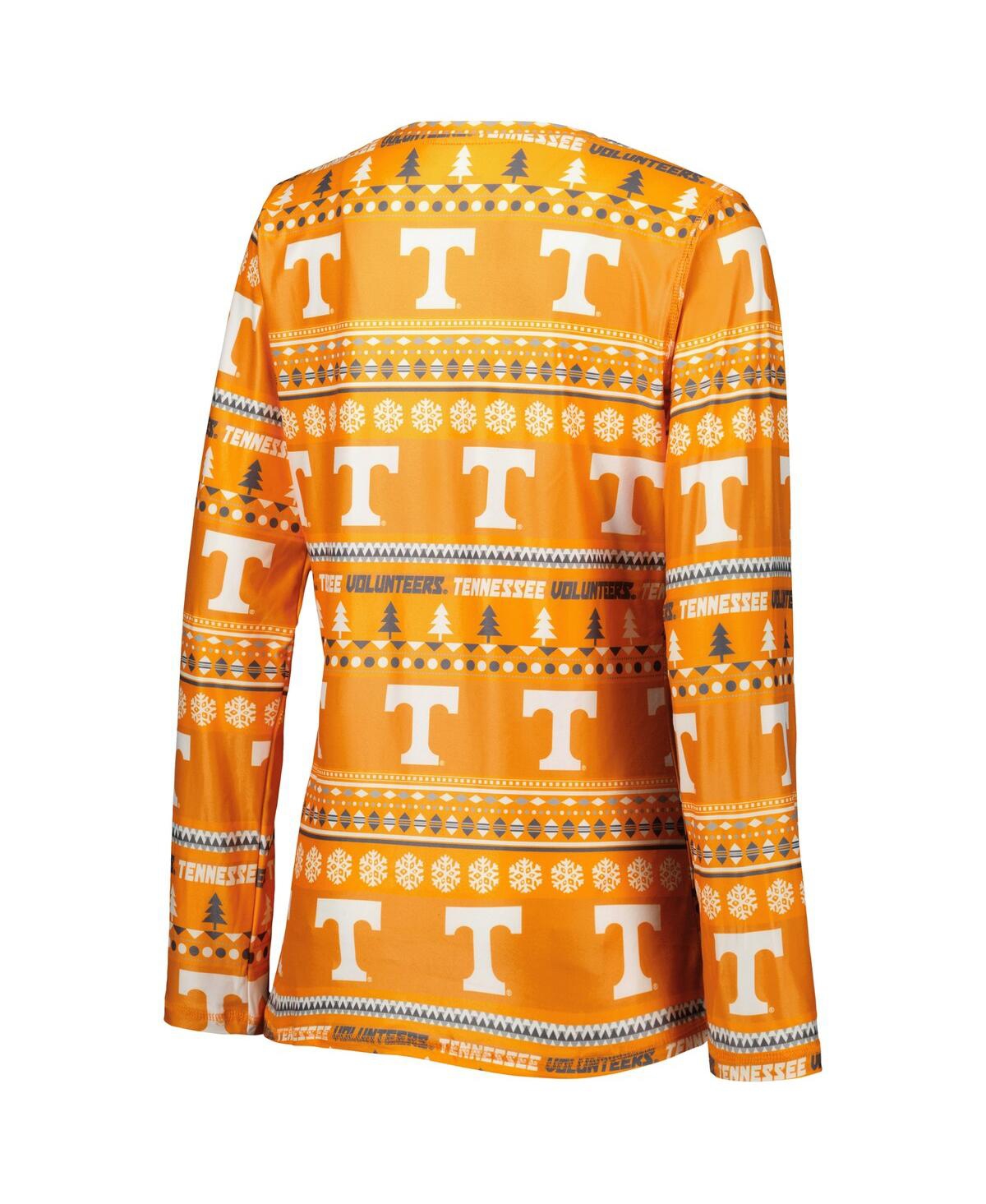Concepts Sport Women's 2-piece Tennessee Orange Tennessee Volunteers Holiday Long Sleeve Top And Pants Sleep Set In Orange