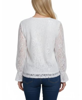 Women's Long Bell Sleeve Lace Top