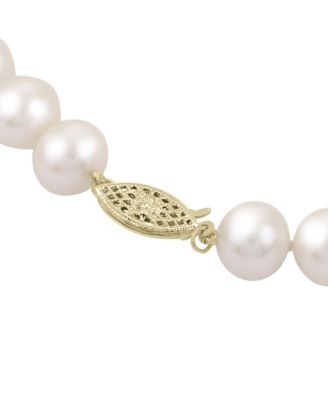Cultured Freshwater Pearl (9-11mm) 20" Strand Necklace in 14k Yellow Gold