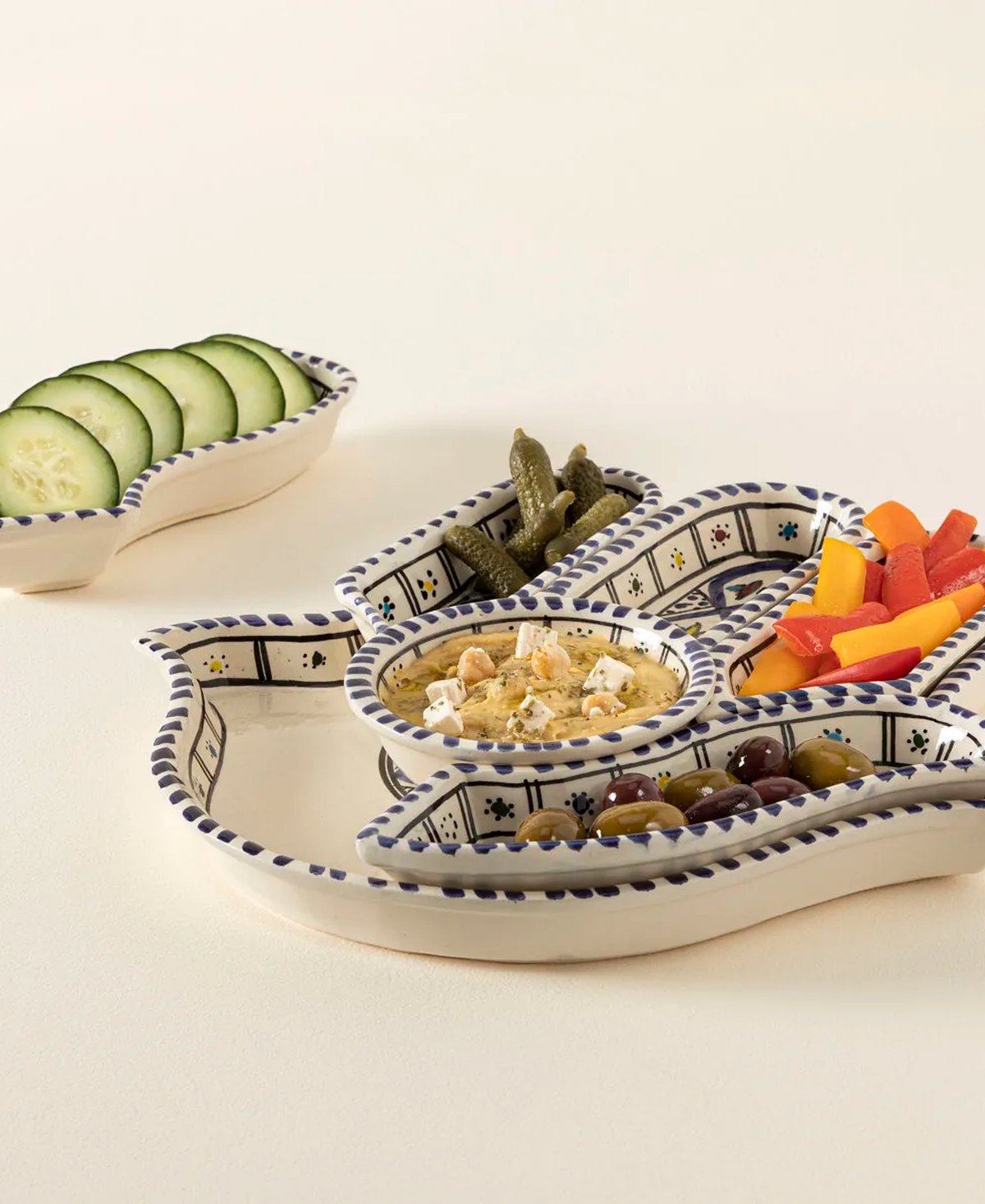 Uncommon Goods Hamsa Mezze Stoneware Server