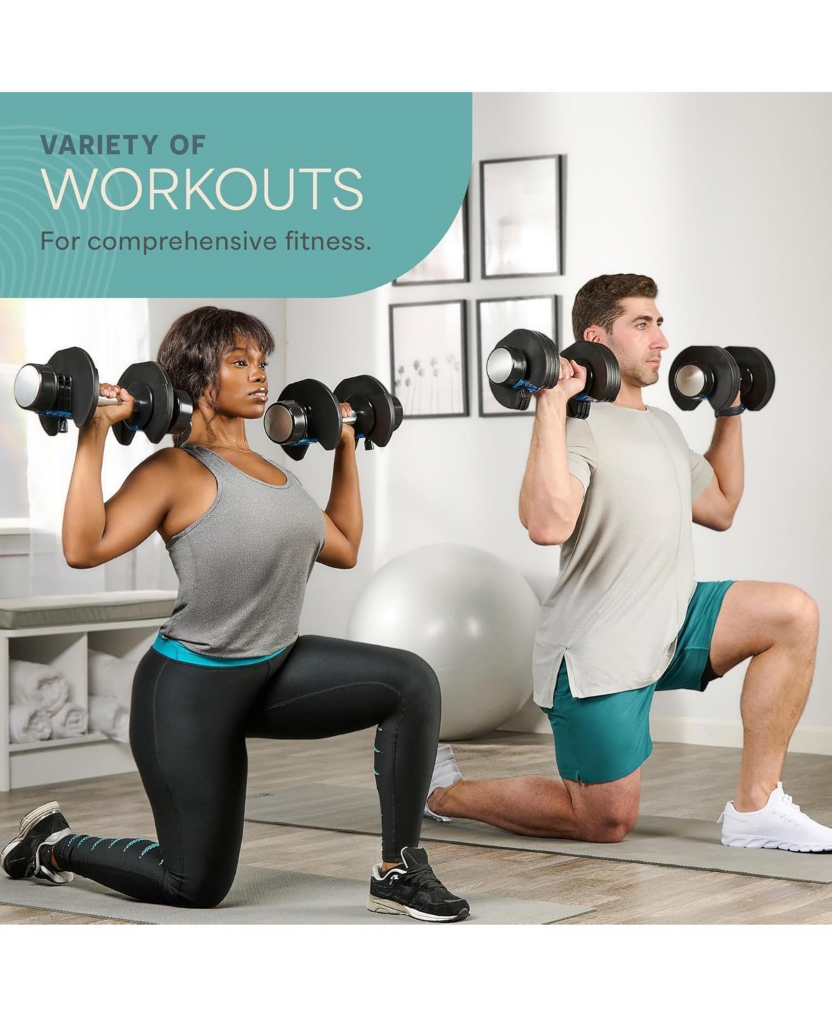 Lifepro Adjustable Dumbbells Set with Rack