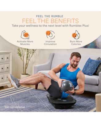 Rhythm 4D Vibration Plate Exercise Machine – Whole Body Workout Platform with Handles, Triple Motors & Remote