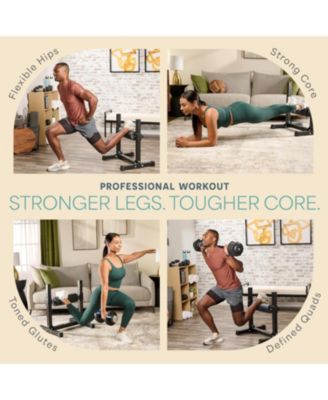 Durable Bulgarian Split Squat Stand – Lightweight, Stable, 7 Adjustable Heights & Comfortable Padding