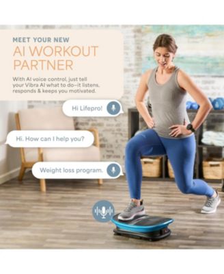 Voice Controlled Vibration Plate – Ergonomic Curved Platform with Remote Watch for Lymphatic Drainage, Muscle Relaxation, Recovery & Fitness