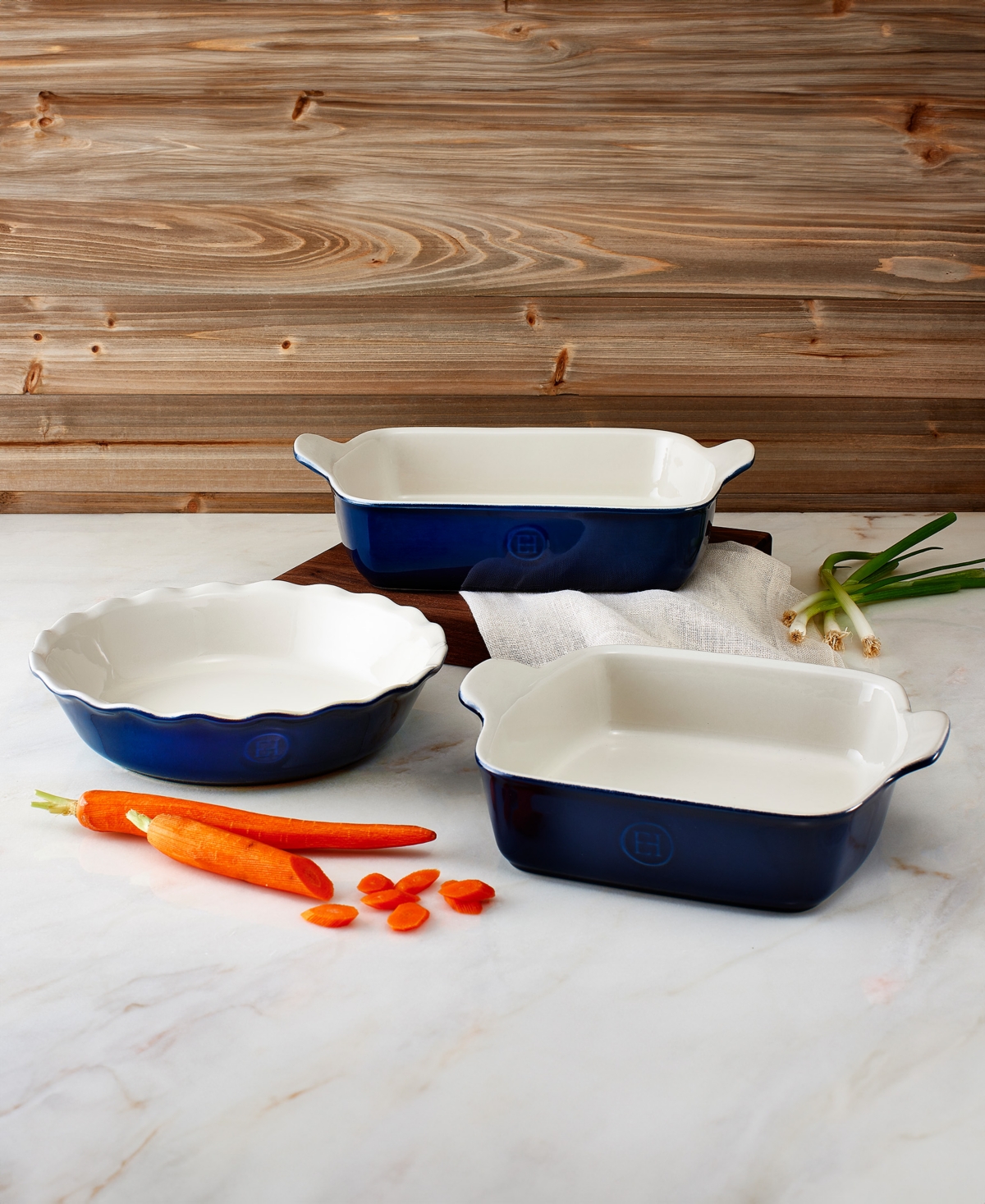 Emile Henry Extra Large Rectangular Baker In Blue