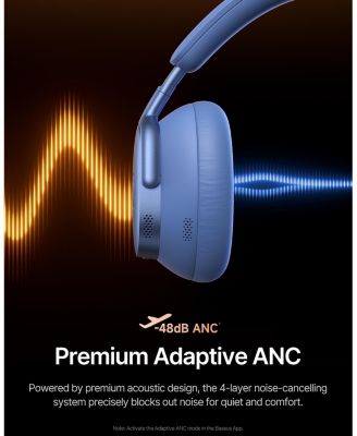 Inspire XH1 Wireless Headphones Bundle with 10,000mAh Power Bank, Adaptive Noise Cancelling, Hi-Res Over-Ear