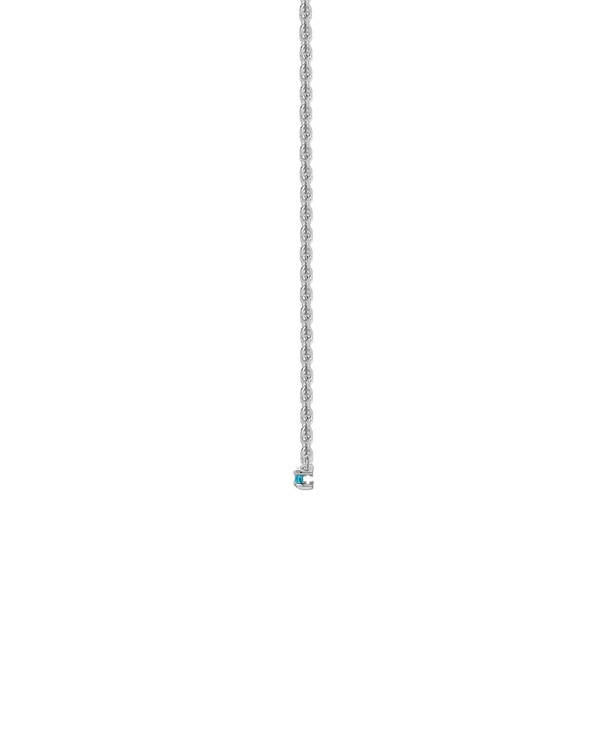 Macy's Lab-grown Sapphire (5/8 Ct. T.w.) Necklace In Sterling Silver (also In Multi-stone) In Blue