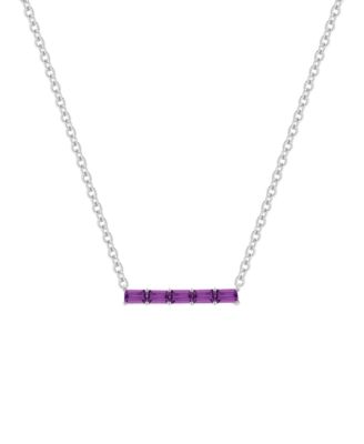Lab-Grown Sapphire (5/8 ct. t.w.) Necklace in Sterling Silver (also in Multi-Stone)