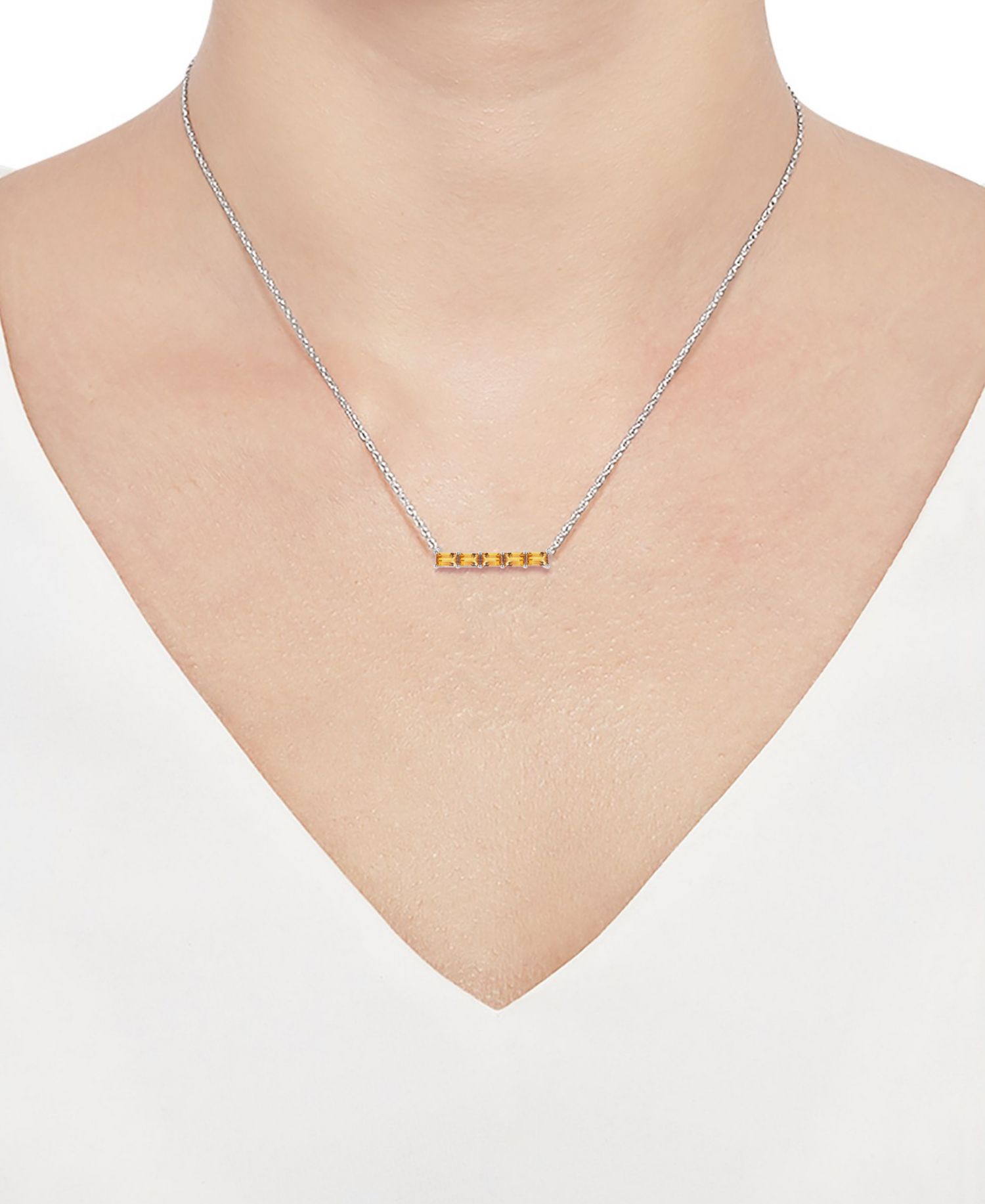 Citrine (1/2 ct. t.w.) Necklace in Sterling Silver (also in Multi-Stone)