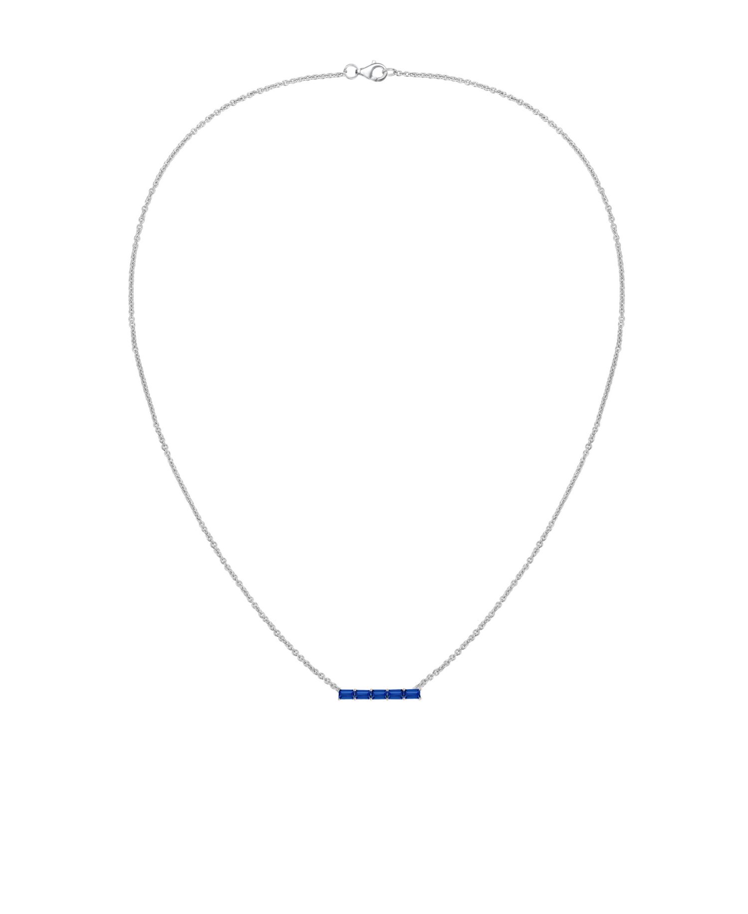 Lab-Grown Sapphire (5/8 ct. t.w.) Necklace in Sterling Silver (also in Multi-Stone)