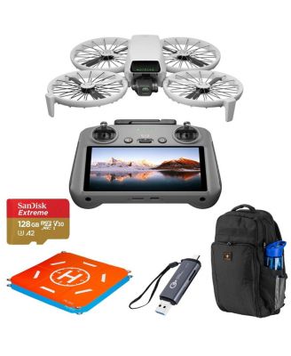 Flip Drone with RC 2 Remote Controller + Backpack, SD Card + Landing Pad, Card Reader