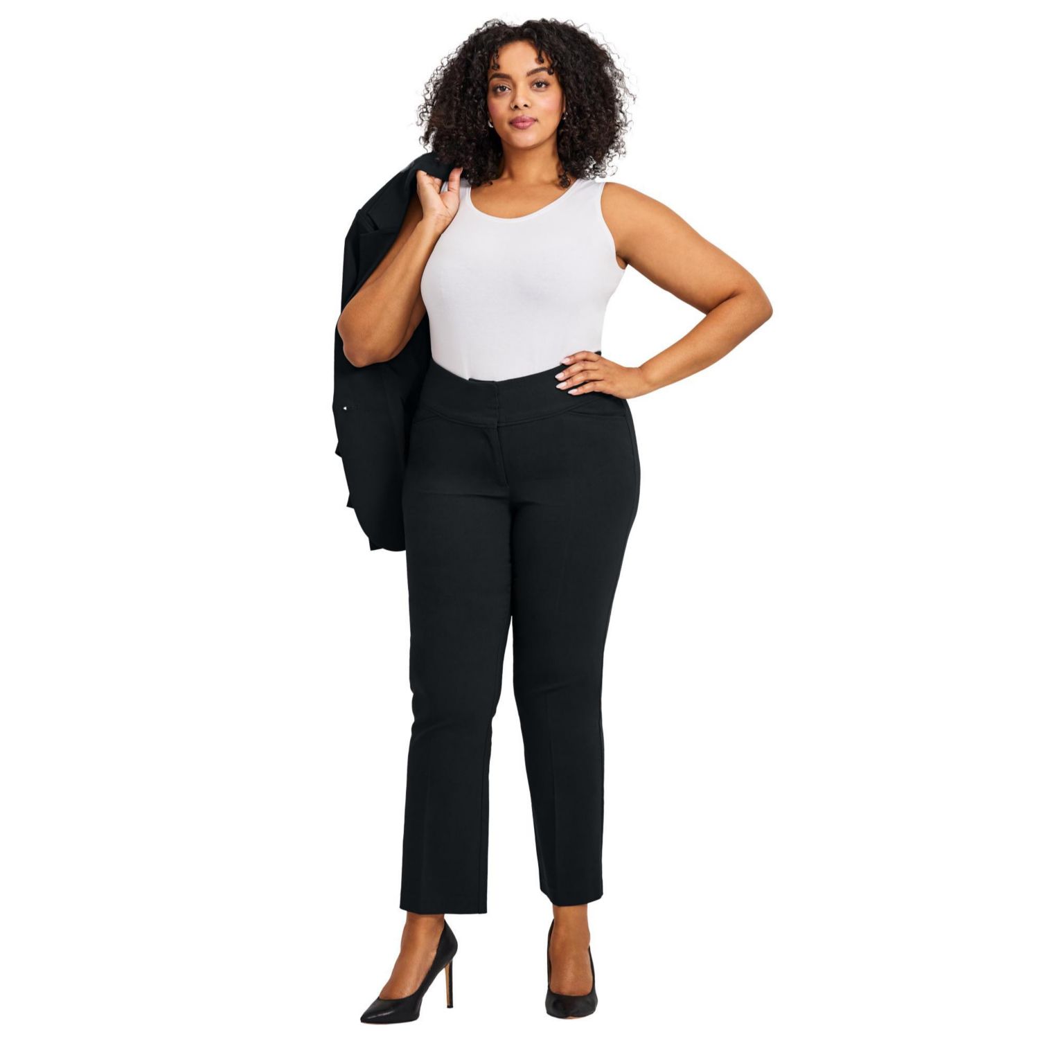 Women's Plus Size Super Stretch Straight Leg Pant
