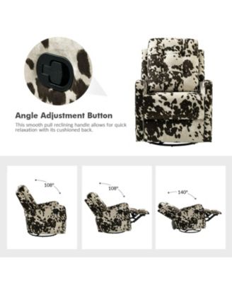 Arlette Transitional Swivel Recliner with Metal Base