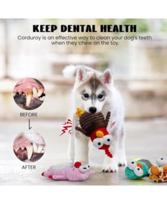 5 PCS Entire Barnyard Dog Toys with Squeaky Sounds,Christmas gift,Durable and Stimulating Plush Toys for Small to Large Dogs