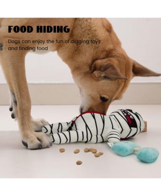 9-in-1 Zombie Plush Squeaky Dog Toys, Mummy Toys, Stimulating Puzzle Toy with 8 Organ-Shaped Plush Toys, Halloween gift, Stuffed Toys for Sma