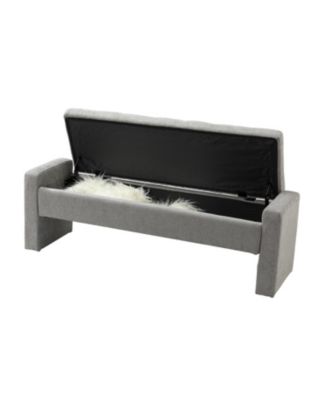 Casio Upholstered 55.1" Wide Storage Bench with Button-tufted Design