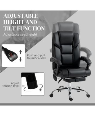 Vibration Massage Office Chair with Lumbar Heat, Footrest,