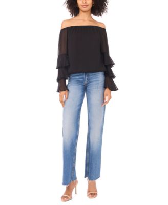 Women's Long-Sleeve Ruffle Top