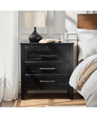 Theresa Transitional 3-Drawer Nightstand with Hidden Pull-out Drawer