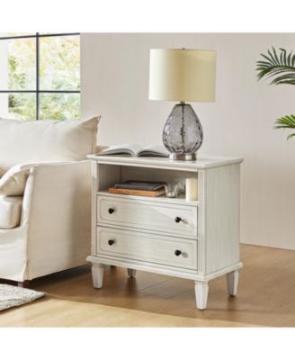Kamilo Transitional 2-Drawer Solid Wood End Table