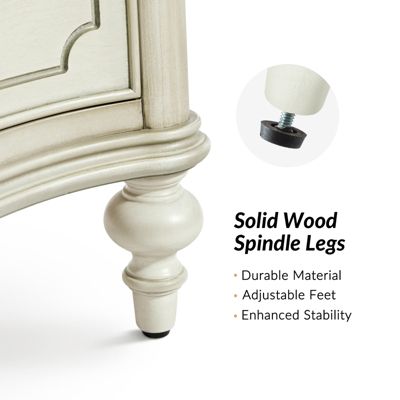 Mauro Traditional 3-Drawer End Table with Solid Wood Spindle Legs