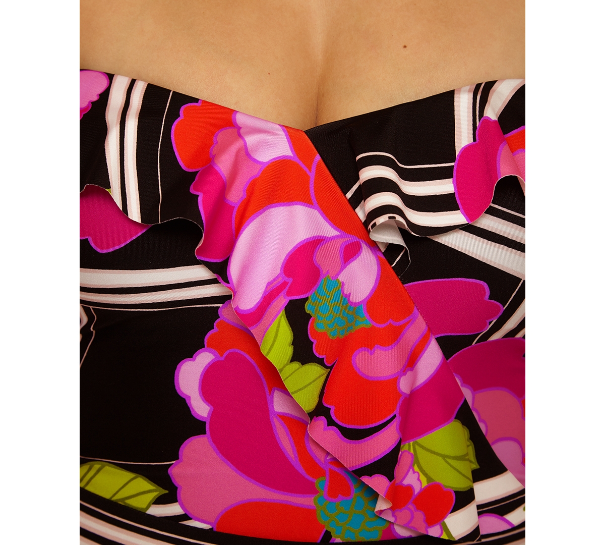 Trina Turk Women's Bougainvillea Ruffle Detail One-Piece Swimsuit