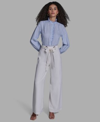 Women's Long-Sleeve Collared Top