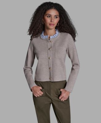 Women's Crewneck Button-Front Sweater