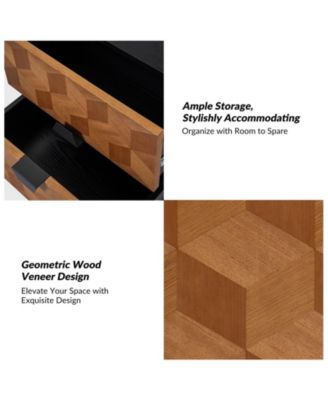 Modern Apakah 25" Tall 2-Drawer End Table