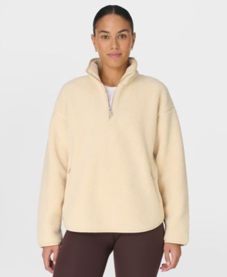 Women's New Plush Half Zip Sweatshirt
