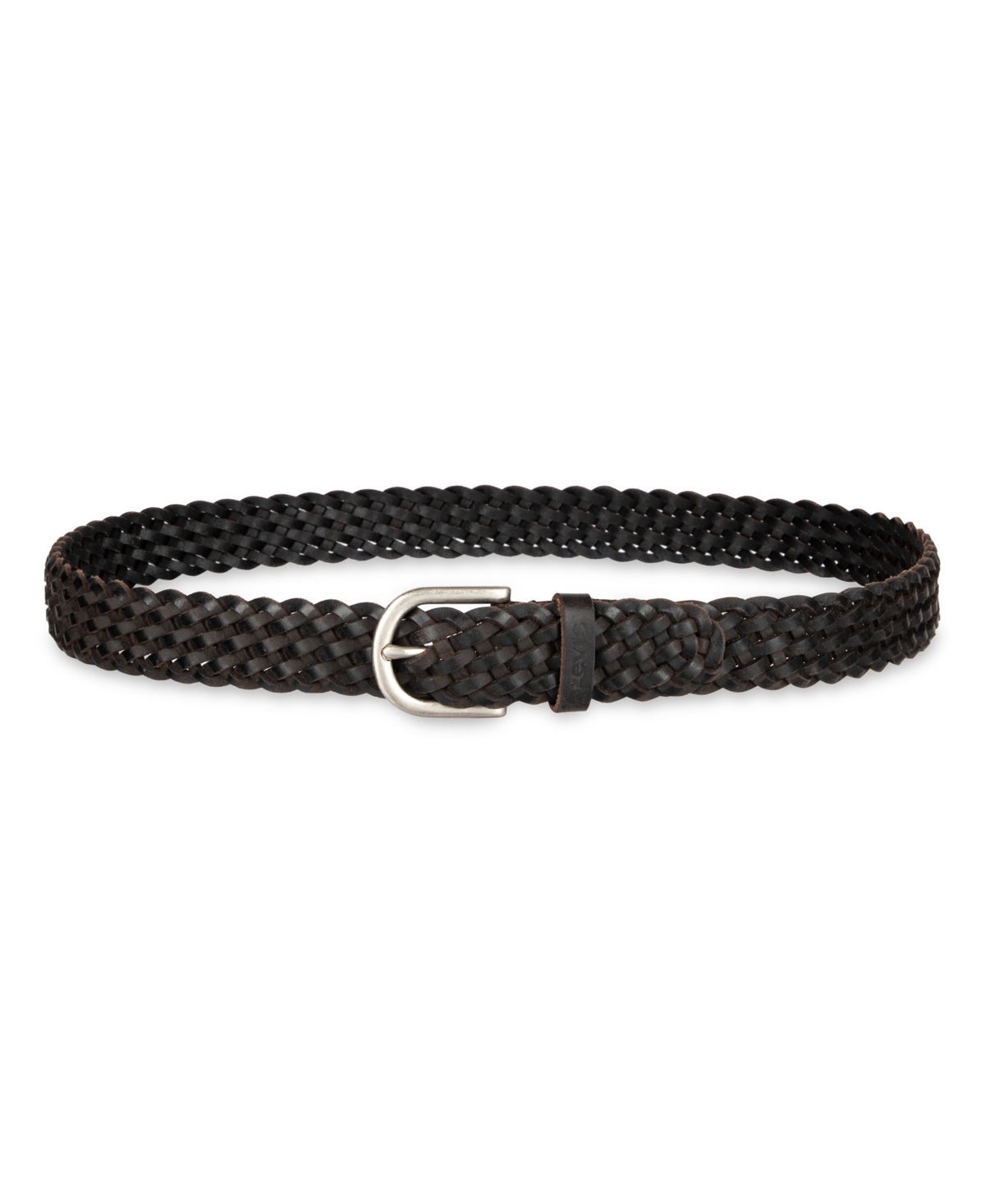 Levi's Women's Fully Adjustable Leather Braided Belt In Black