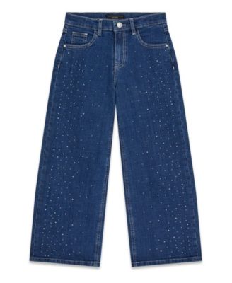 GUESS - Girls' 7-16 90s Stretch Rhinestone Detail Denim Jeans