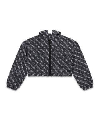 Girls' 7-16 All-Over Print Hooded Zip-Up Jacket