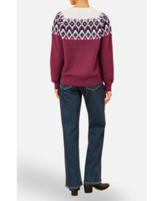Women's Fair Isle Relaxed Fit Knitted Sweater
