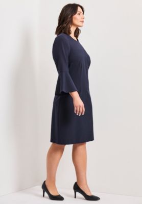 Women's Plus Size Cool Hand Bell Sleeve Dress