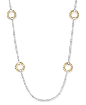The Fifth Season by Roberto Coin - 18k Gold-Plated Sterling Silver 6-Station Circle Necklace 557830SJ3900