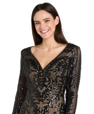 Women's 3/4-Sleeve V-Neck Dress