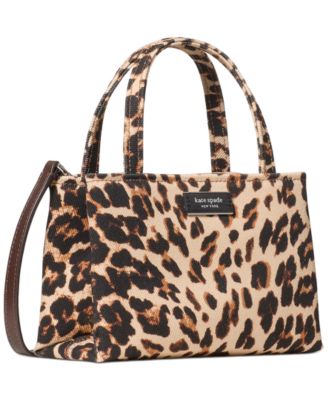 Sam Icon Leopard Mini Canvas Tote Bag