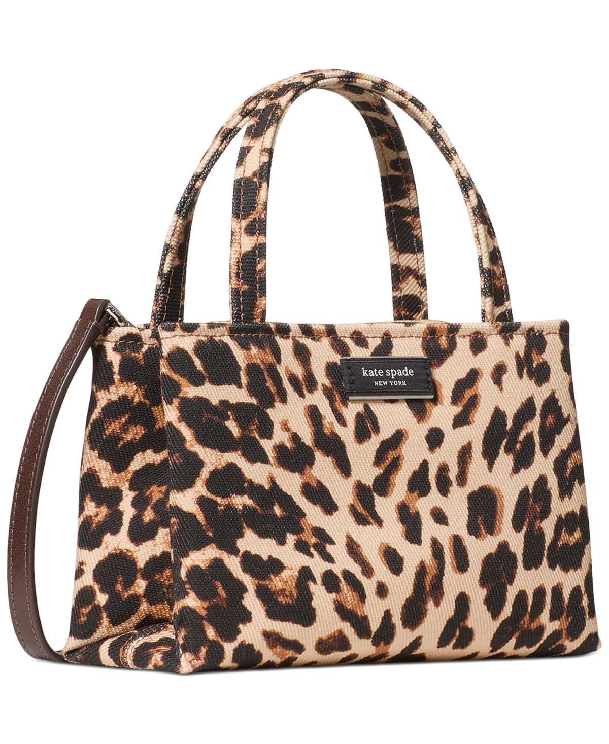 Kate Spade Sam Icon Leopard Print Mini Tote Bag In Animal Print