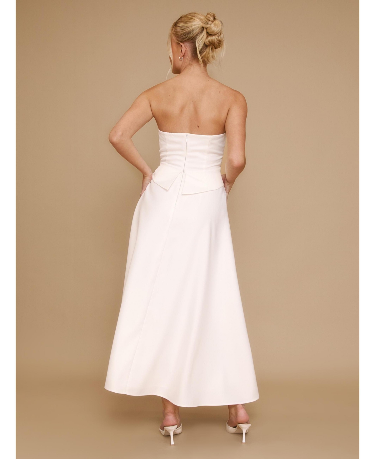 Six Stories Women's Bandeau Satin Corset Dress