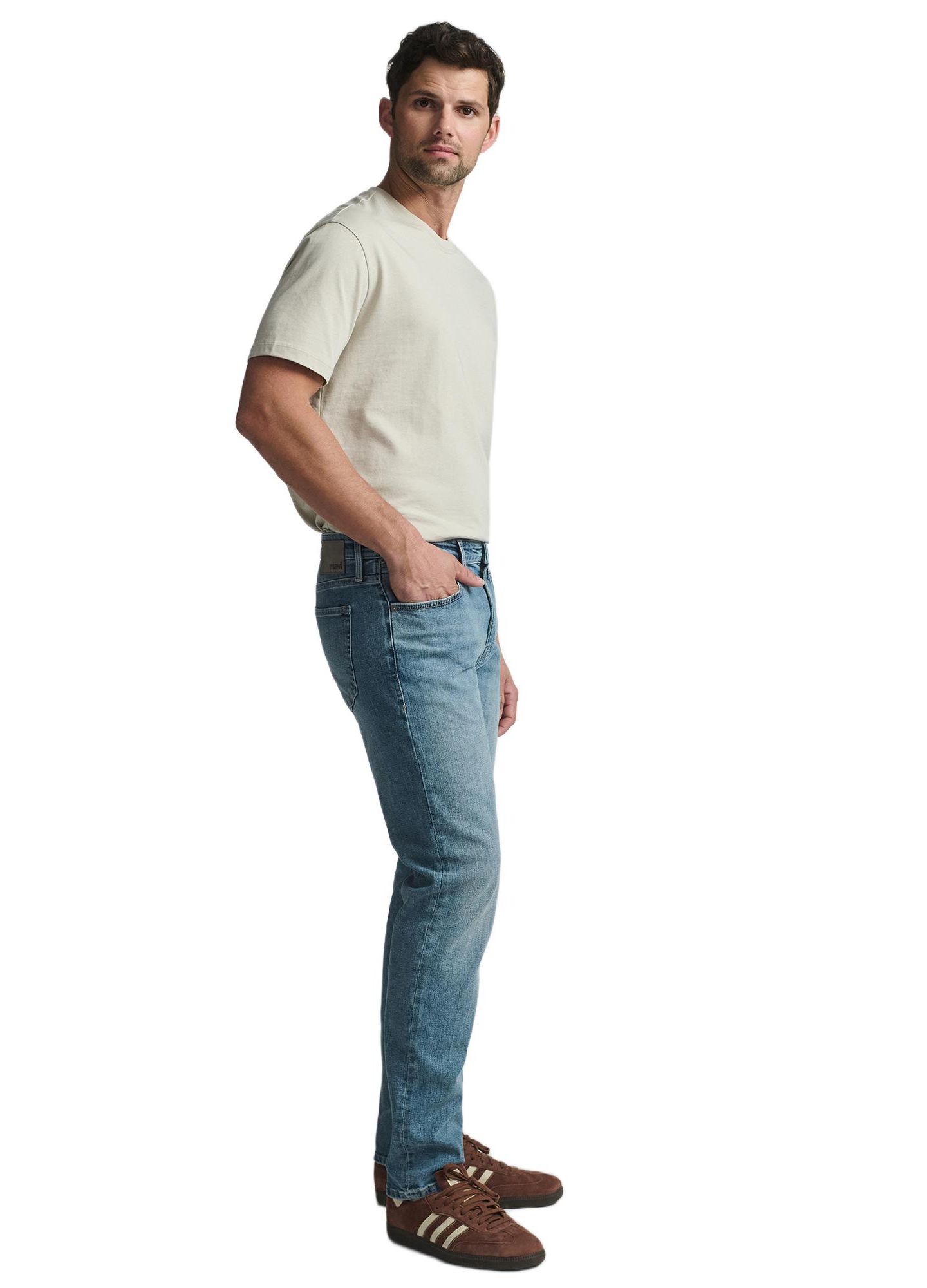 Мужские джинсы Mavi Jeans Jake Slim Leg In Light Brushed Vintage, цвет: Светлый синий — фото 2