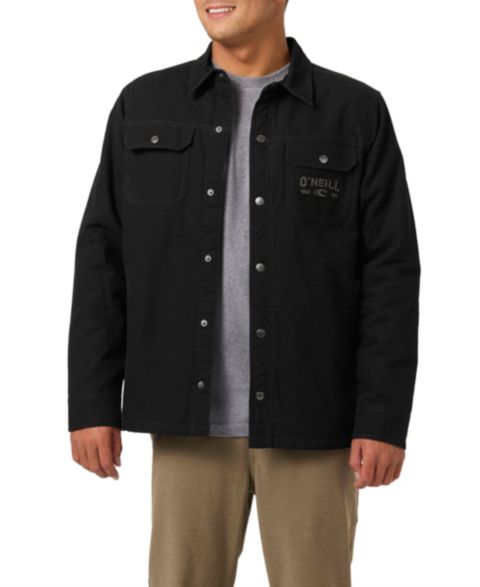 Мужская куртка O'Neill Bronsen High Pile Long-Sleeve, цвет: Чёрный