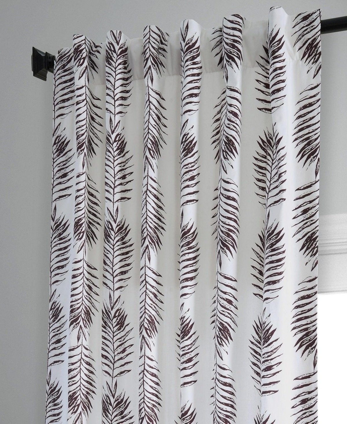 Half Price Drapes Sago Floral Printed Cotton Room Darkening Curtain
