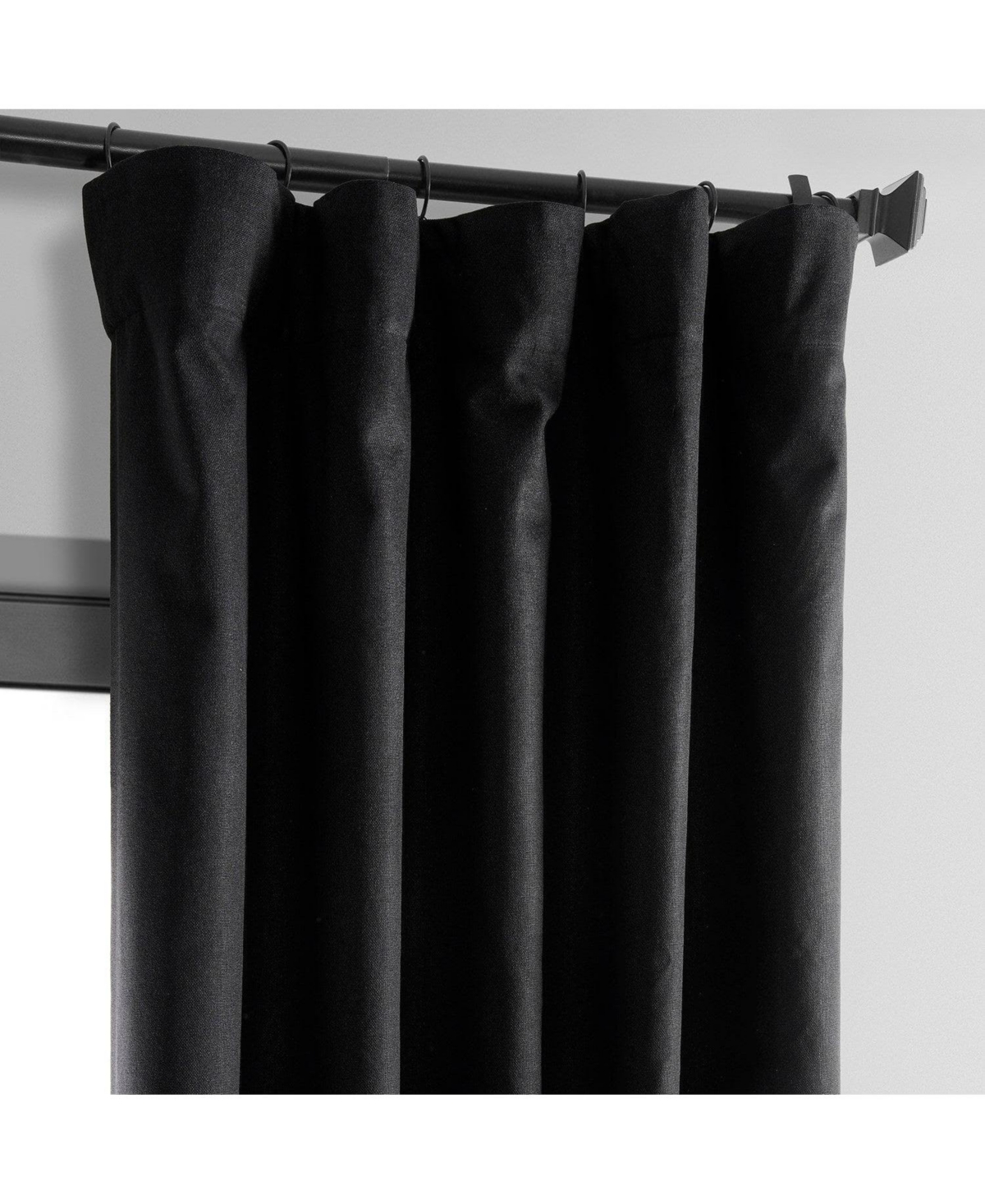 Half Price Drapes Millennial Grey Thermal Cross Linen Weave Blackout Curtain