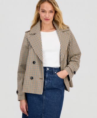 Women's Short Double-Breasted Trench Coat