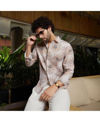 Men's Chesntnut Brown Gloomy Daisy Shirt