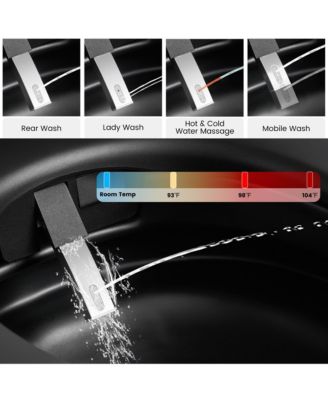 Smart One-Piece Bathroom Fixture With Heated Seat, Auto Flush, Automatic Lid, Wash And Air Dryer