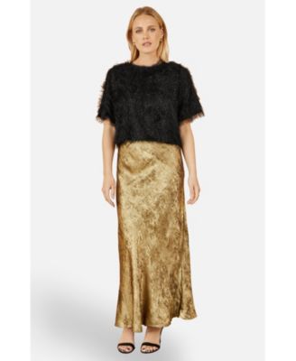 Women's Satin Midi Skirt