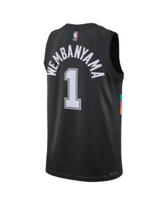 Men's and Women's Victor Wembanyama Black San Antonio Spurs 2025/26 City Edition Swingman Jersey